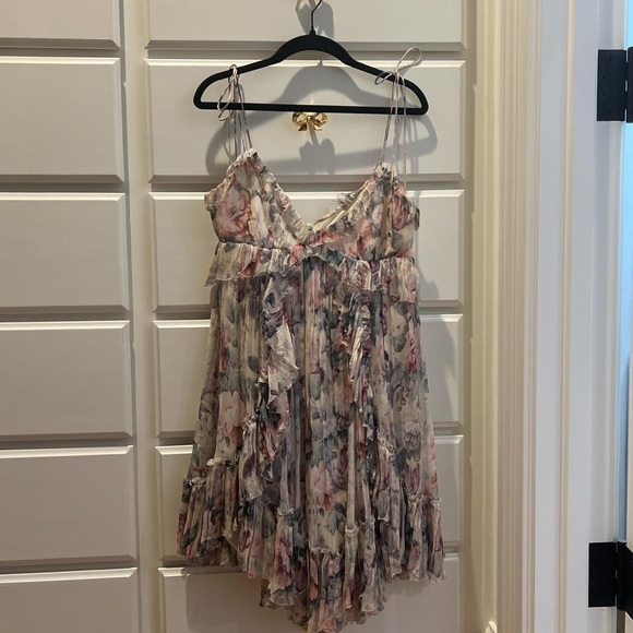 Zimmermann Dresses & Skirts - Zimmermann Floral Mini Dress - Pink and Cream